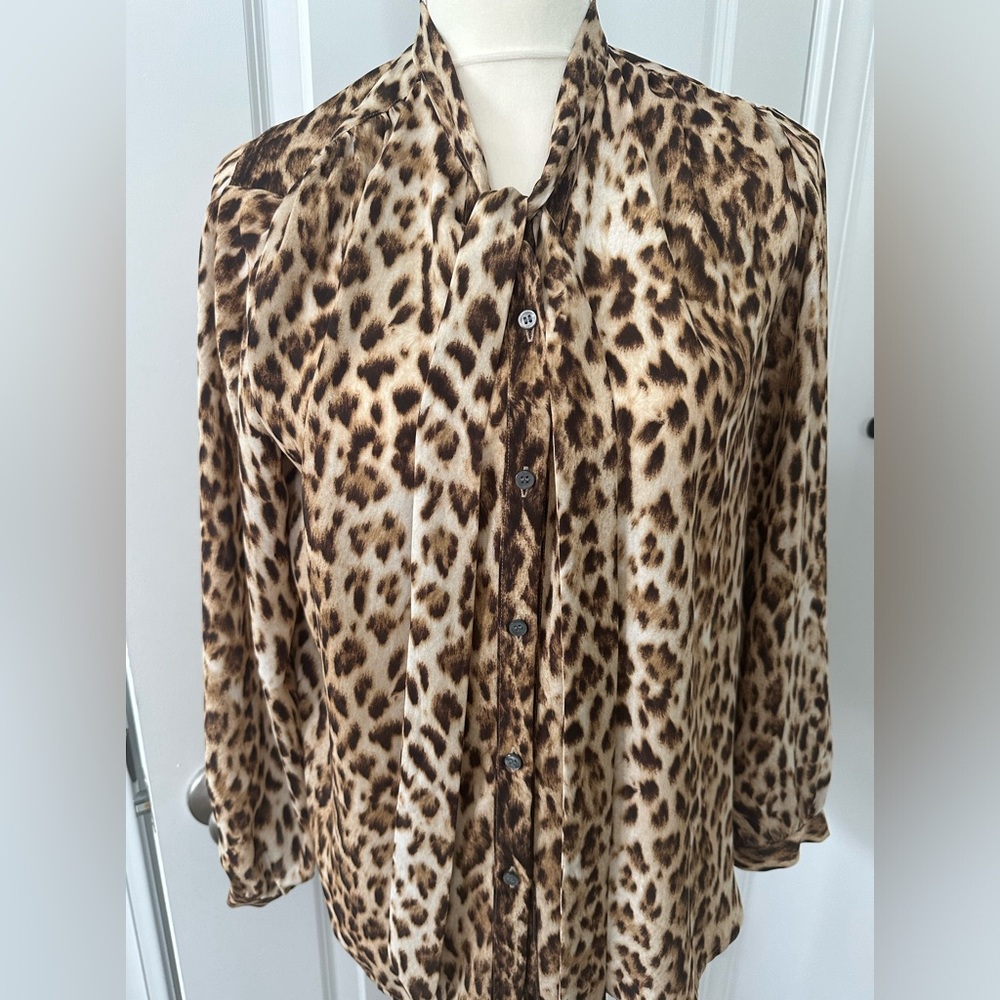 J Crew leopard print blouse